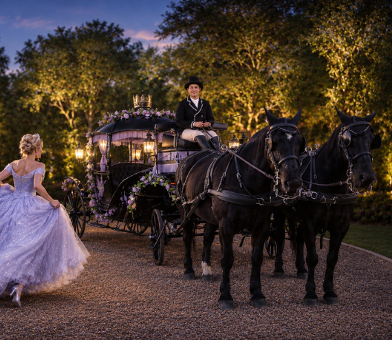 Moonlight Carriage Experience as part of the Beyond this World Ball by Ink Well events